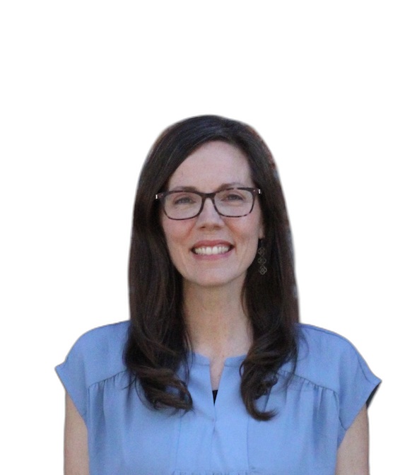 Portrait of Angie Finnamore, Elementary Teacher at Masters International School, white background